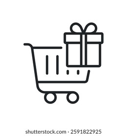 Gift, surprise, present thin line icons. Perfect pixel on transparent background