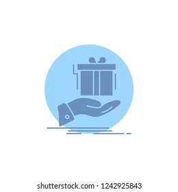 gift, surprise, solution, idea, birthday Glyph Icon.
