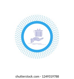 gift, surprise, solution, idea, birthday Glyph Icon. Vector isolated illustration