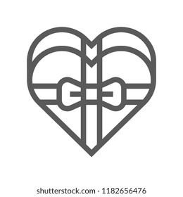 Gift and Surprise Vector Line Icon