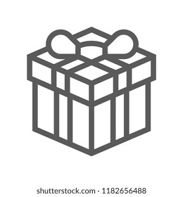 Gift and Surprise Vector Line Icon