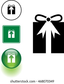 signo y botón de símbolo de regalo