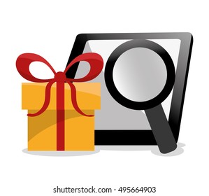 Gift tablet lupe and shopping design