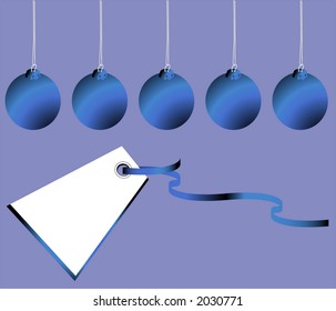 gift tag with background of christmas balls with space for your additions (see others)