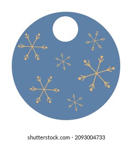 A gift tag for a Christmas gift, a New Year's price tag for the design.