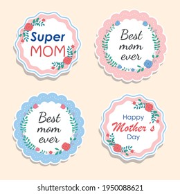 Gift tag happy mother's day Collection