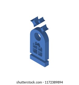 Gift tag isometric left top view 3D icon