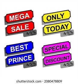 Gift Tag, Mega Sale, On Colored Background