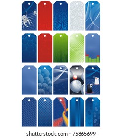 gift tag set or abstract card