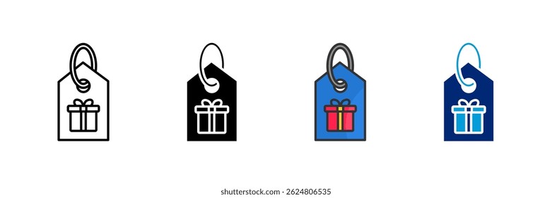 Gift Tags Icon Set Multiple Style Collection