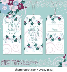 Gift tags set for design. Vector art.