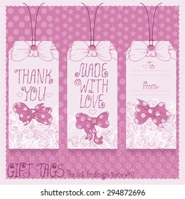Gift tags set for design. Vector art.