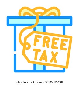 gift tax color icon vector. gift tax sign. isolated symbol illustration
