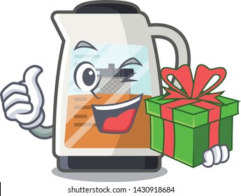 With gift tea maker is served in cartoon bottle