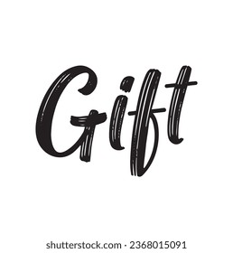 gift text on white background.