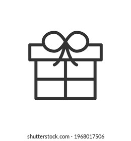 Gift thin line icon. Symbol in trendy outline style. Premium design for web and apps. Perfect for UI. 