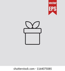 Gift thin line icon.Vector illustration.