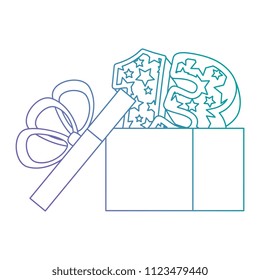 gift with thirteen number with stars pattern