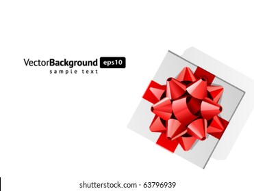 Gift top view vector background