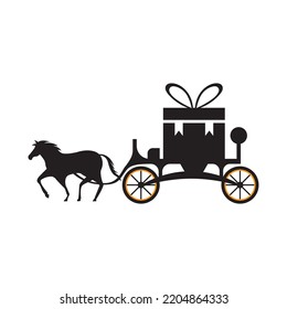 gift with train vector clipart design illustration transport