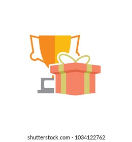 Gift Trophy Logo Icon Design