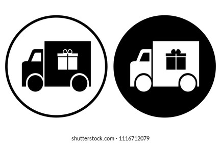 Gift truck icon