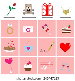 gift for valentine's day icon made in vector 