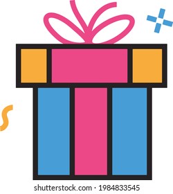 gift vector art flat design birthday 