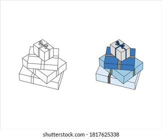 Gift vector can be used for icons, logos, etc.