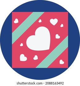 Icono de color del vector de regalo que se puede editar fácilmente

