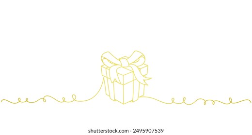 gift vector design with gold lines