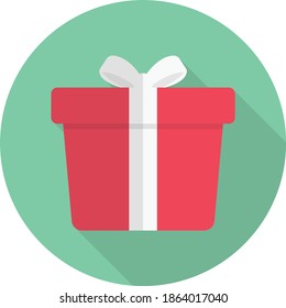 gift vector flat colour icon