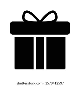 gift vector glyph flat icon