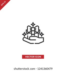Gift vector icon 
