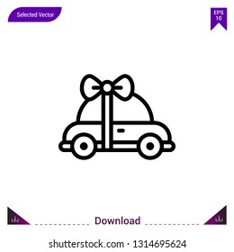 gift vector icon. Best modern, simple, isolated,Gift, flat icon for website design or mobile applications, UI / UX design vector format