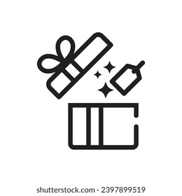 Gift vector icon. Birthday surprise box symbol. Vector illustration
