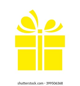 Gift. Vector icon. Color illustration.