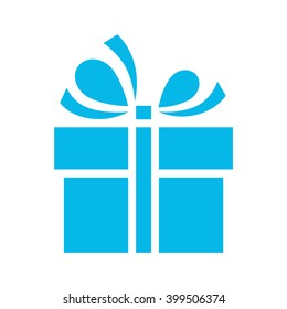 Gift. Vector icon. Color illustration.