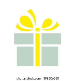 Gift. Vector icon. Color illustration.