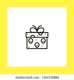 gift vector icon. flat design
