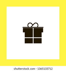 gift vector icon. flat design