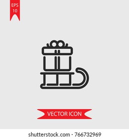 Gift vector icon, illustration symbol