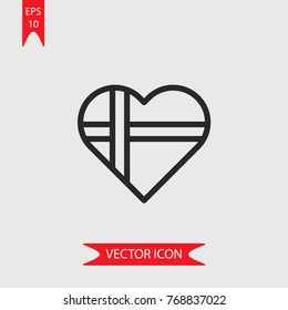 Gift vector icon, illustration symbol