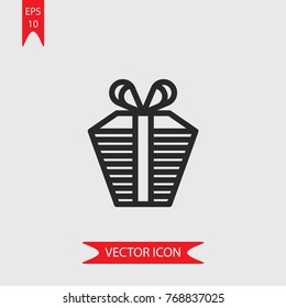 Gift vector icon, illustration symbol
