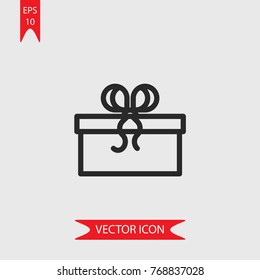 Gift vector icon, illustration symbol