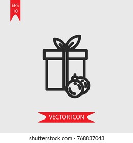 Gift vector icon, illustration symbol