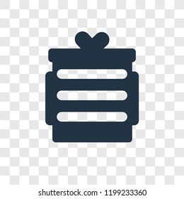 Gift vector icon isolated on transparent background, Gift transparency logo concept