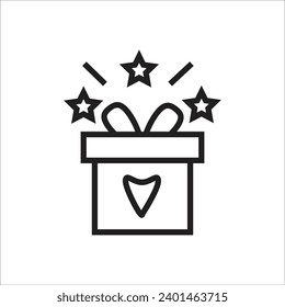 gift vector icon line template