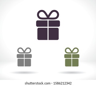 Gift vector icon , lorem ipsum Flat design