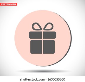 Gift vector icon , lorem ipsum Flat design
